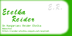 etelka reider business card